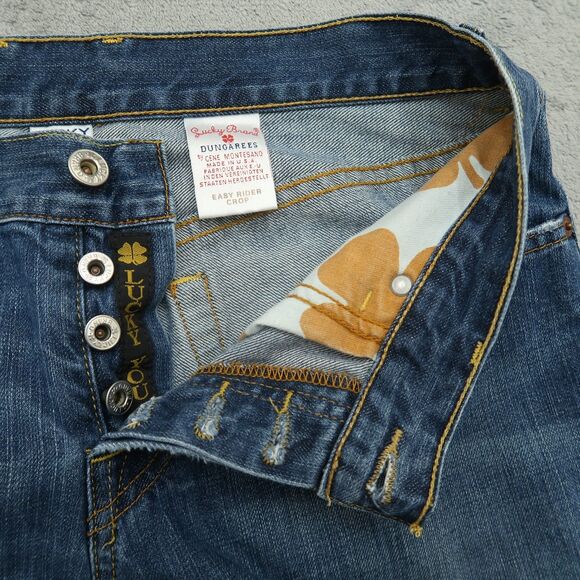 Lucky Brand Jeans Women's 8/29 Mid-Rise Easy Rider Crop 23" Inseam Distressed - Picture 3 of 16